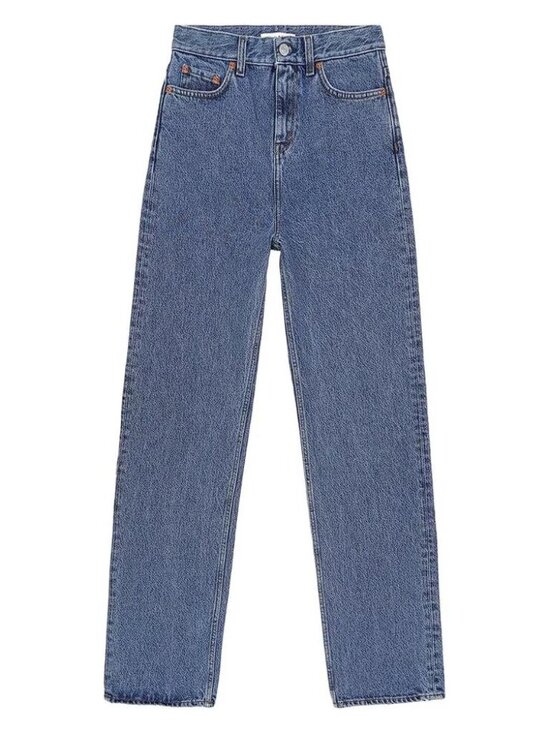 Sporty & Rich Denim - SPORTY & RICH Women's SRHWC Straight Pants Size 29 In Medium Blue